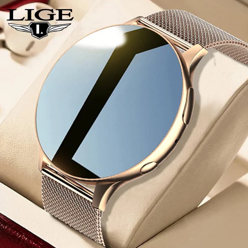 LIGE 2026 Smartwatch NFC da Donna con Supporto per Registrazione e Riproduzione di Musica Locale 1G, Risposta alle Chiamate Bluetooth, Orologio Intelligente Impermeabile per Donne