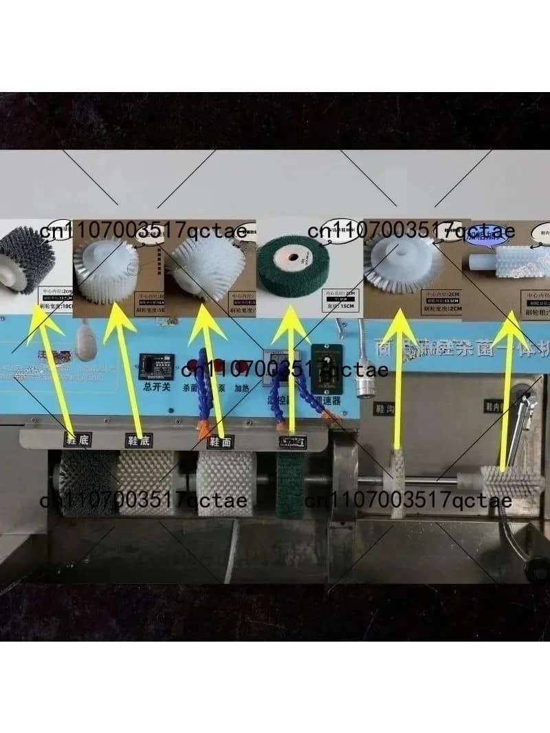 Macchina Industriale per la Pulizia delle Scarpe con Spazzola a Rullo in Nylon, Dispositivo Elettrico per Lavaggio Scarpe per una Pulizia Efficiente