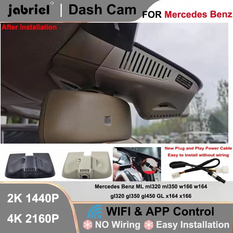 Dash Cam 2K 4K WiFi Plug and Play Telecamera DVR per Mercedes Benz ML ml320 ml350 w166 w164 gl320 gl350 gl450 GL x164 x166