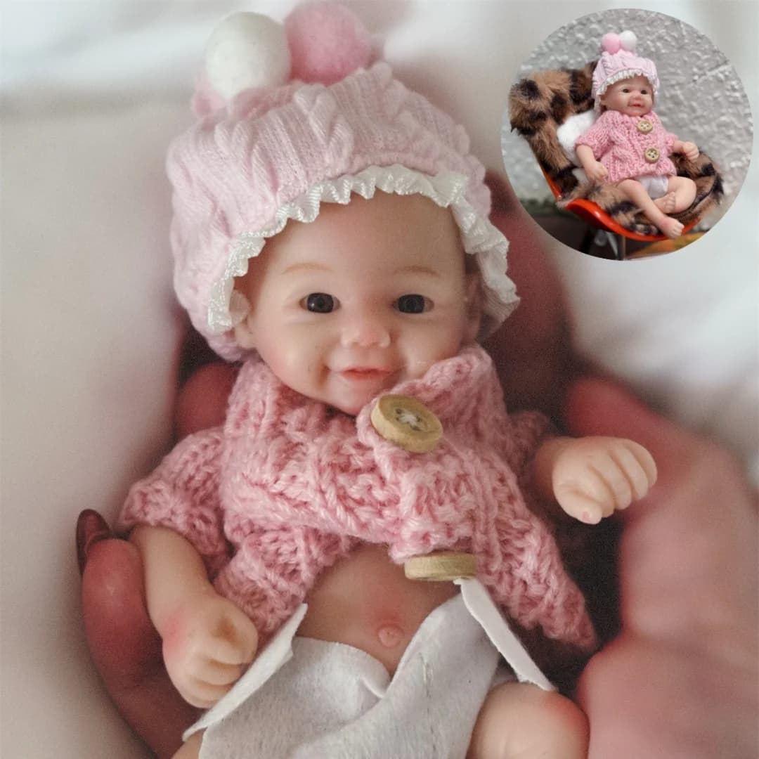 15 cm può lavabile Mini Vivienne in silicone solido Bebe Reborn Girl Doll con pelle dipinta Soft Touch Realistici bambole Reborn carine