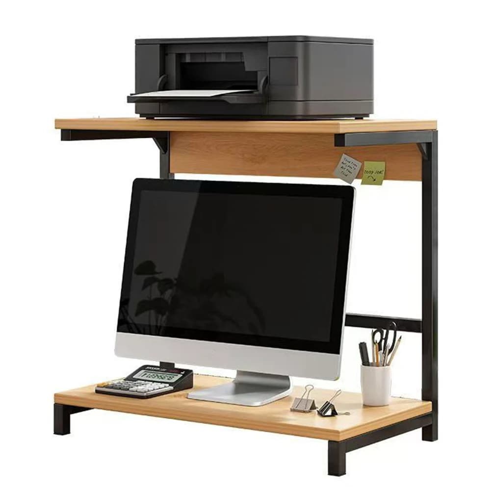 Support for 2 Level Monitor, Printer Stand, Computer and Printer Desk Organizer