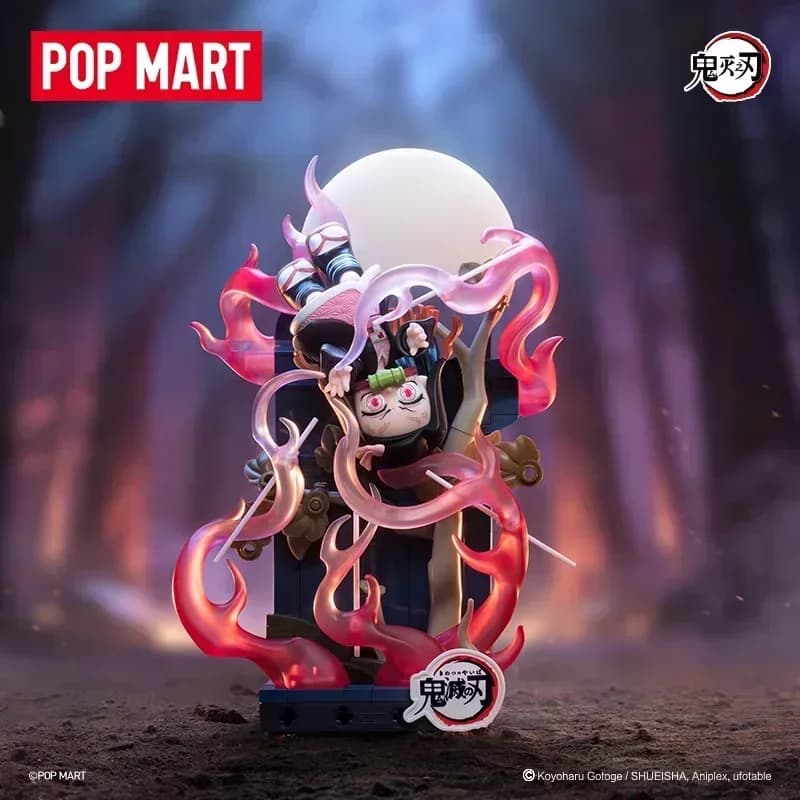 POP MART Demon Slayer Unwavering Resolve Arc Mystery Bag Cute Anime Doll Block Figures Blind Box Collectible Decor Toy for Fans