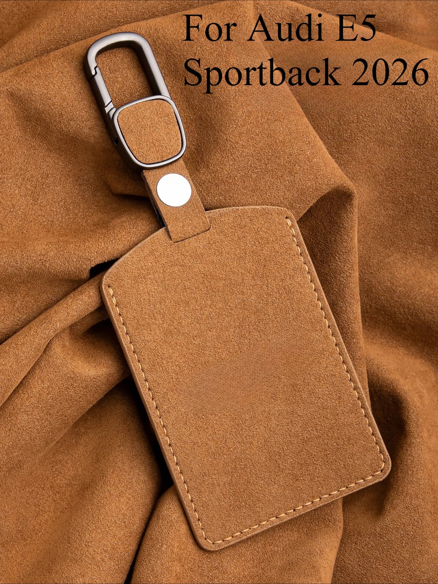 Per Audi E5 Sportback 2026 Custodia protettiva per portachiavi con scheda, custodia protettiva in pelle scamosciata per chiave Smart NFC