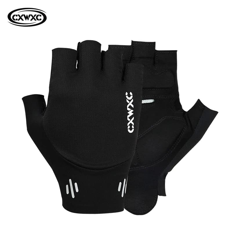 CXWXC Short Cycling Gloves Bicycleless Gloves Anti-slip SBR Palm Filling Gloves half fingers Mtb Road Bike Sport Race