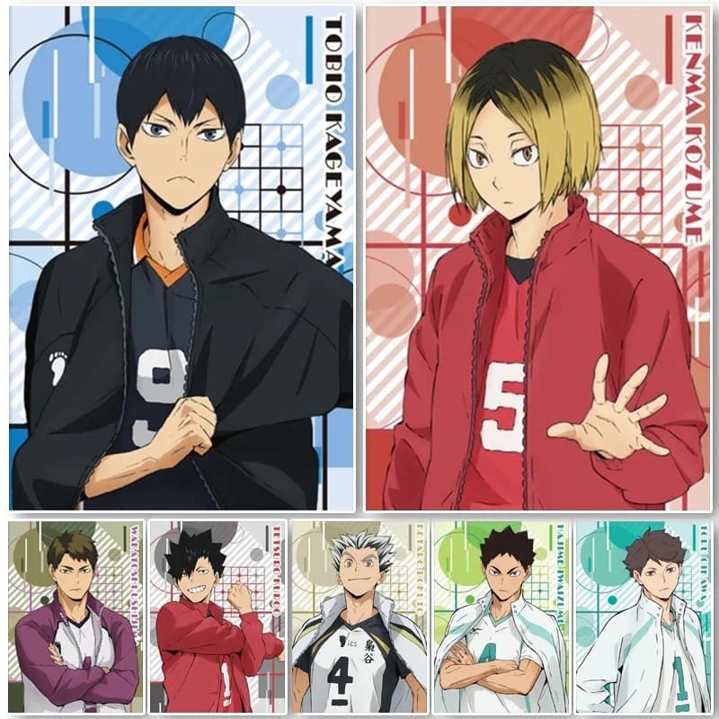 Volleyball Teenager Japan Souls Haikyuu Poster Character Tela Painting Printed Wall Art Decor House Decoration Living Room