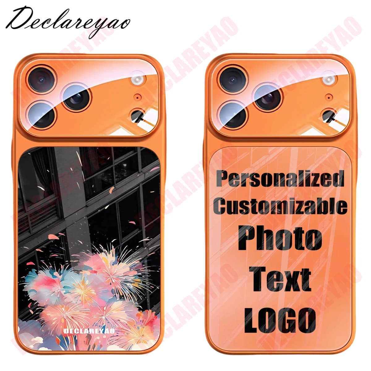 Cover Personalizzata Fai-da-te con Foto e Nome, in Vetro Temperato Opaco Antiurto per iPhone 17 Pro Max, Air 16 Plus, 15, 14, 13, 12, 11