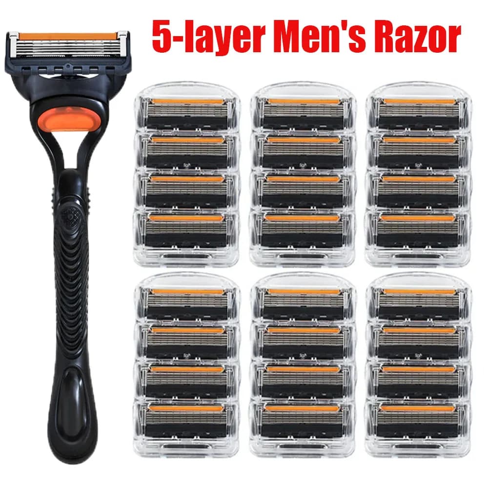 4/12/24 5-layer men's shaver Fusion Pro Power shaving shaver male beard shaving cutter 5 layers spare blades