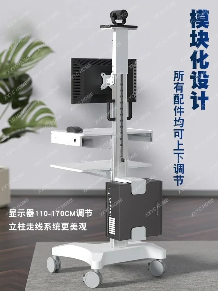 JJComputer Monitor Base with Mobile Support Monitor for Dental Mouth Trolley