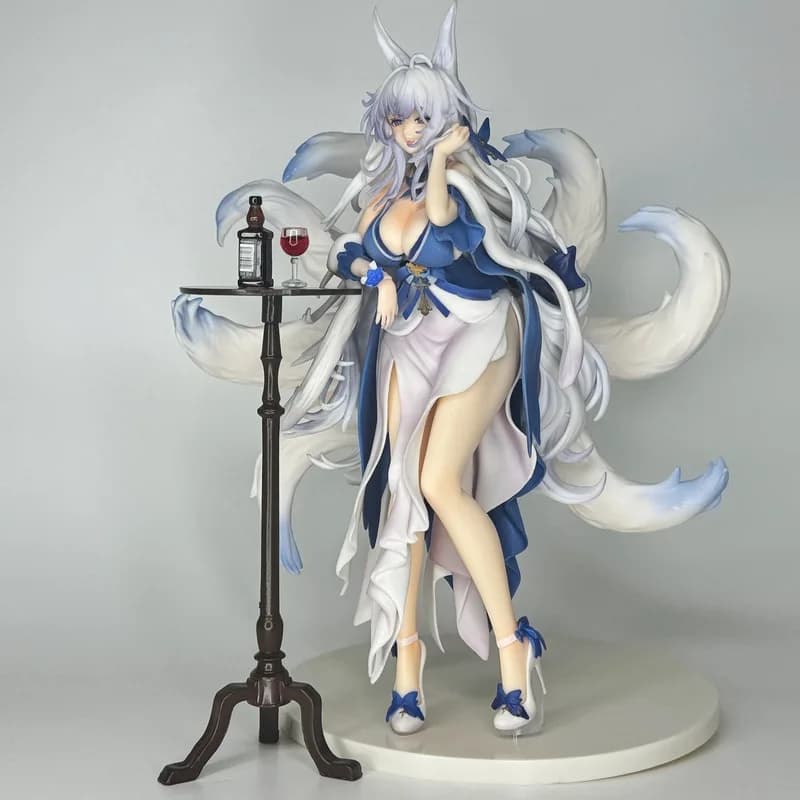 Anime Figure Azur Lane Shinano Nine Tails Evening Dress Gk Statue Pvc Model Beautiful Desktop Decoration Adult Wholesale