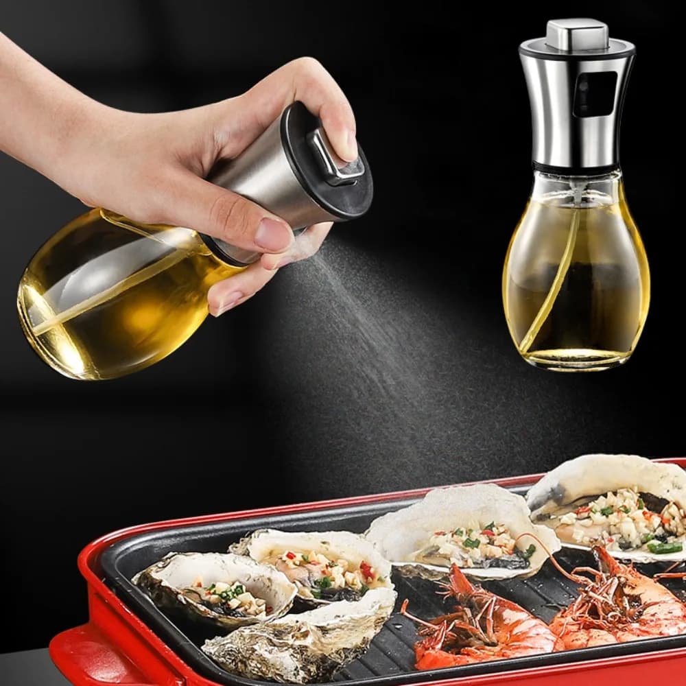 Oil Spray Pot Cooking Oil Spray Bottle Barbecue Multifunction Air Fryer Glass High Pressure Baking Oil Pot Cooking