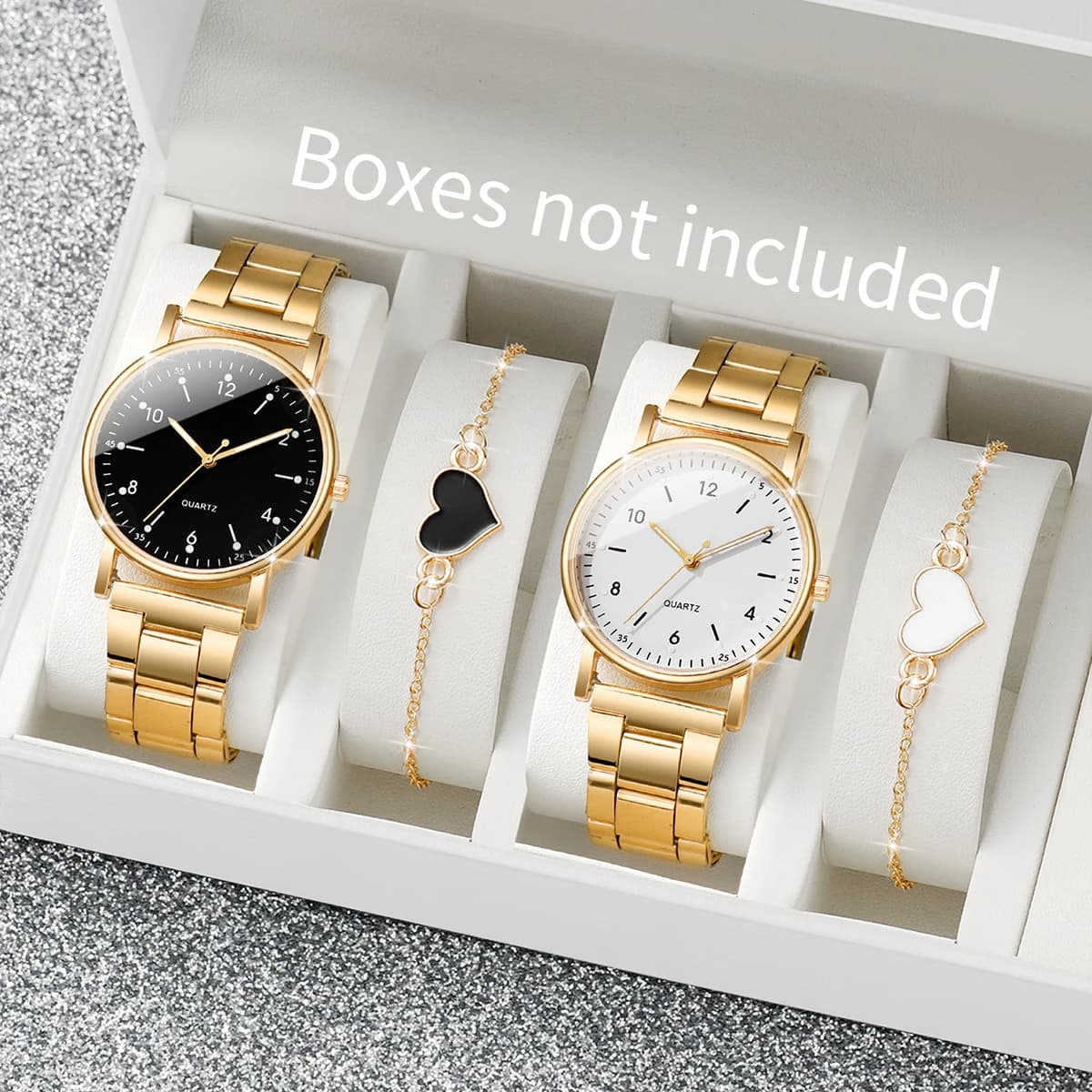 2/4 pcs fashion Arabic dial women's watch simple Quaretz wristwatch with Reloj Mujer bracelet set (without box)