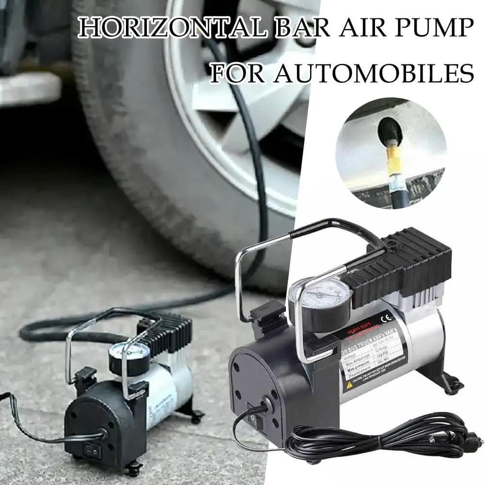Compressore d'aria portatile per auto 12V 200 PSI, gonfiatore per pneumatici per camion, 4x4, furgoni, moto, pompa elettrica in metallo, 1 pezzo.