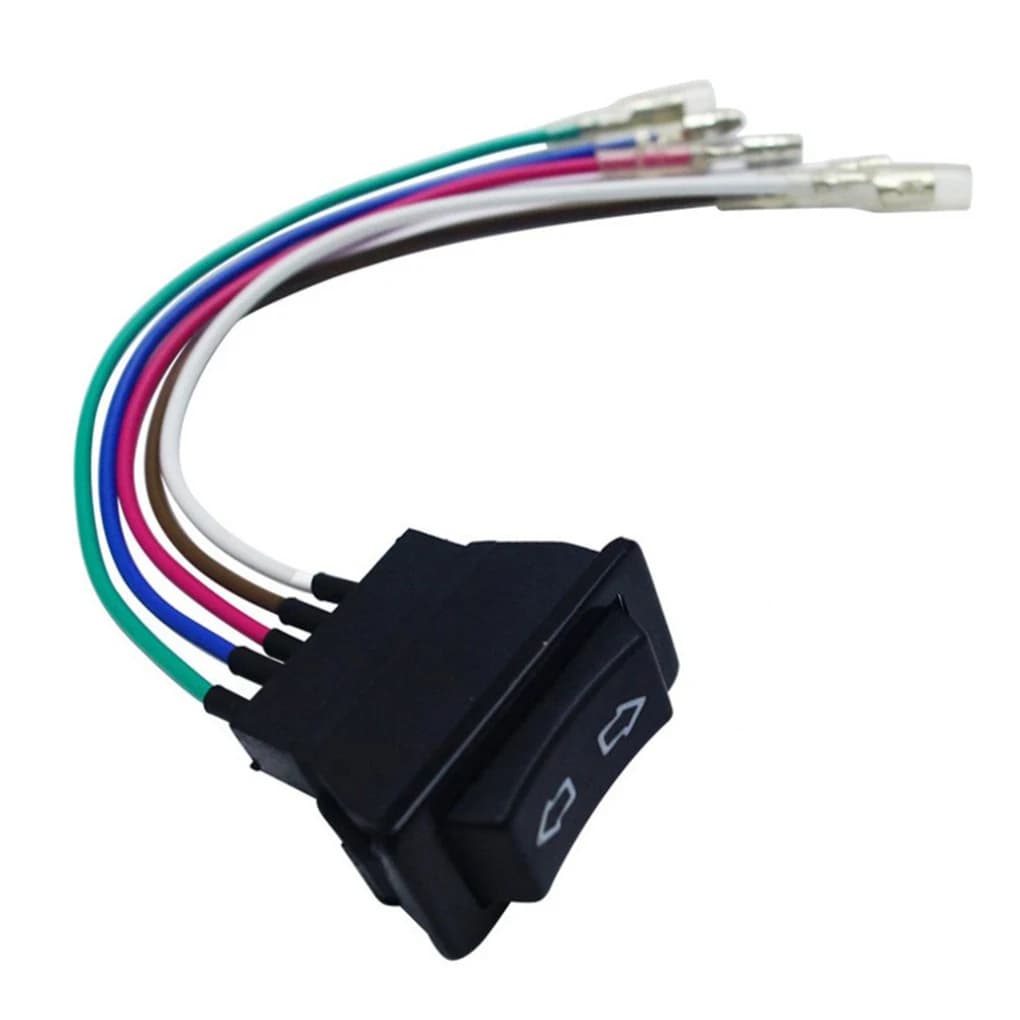 Interruttore alzacristallo elettrico per auto nero 12V 24V con lampada in plastica Componenti elettronici universali per auto Interruttore di controllo dell'ascensore alzacristallo elettrico