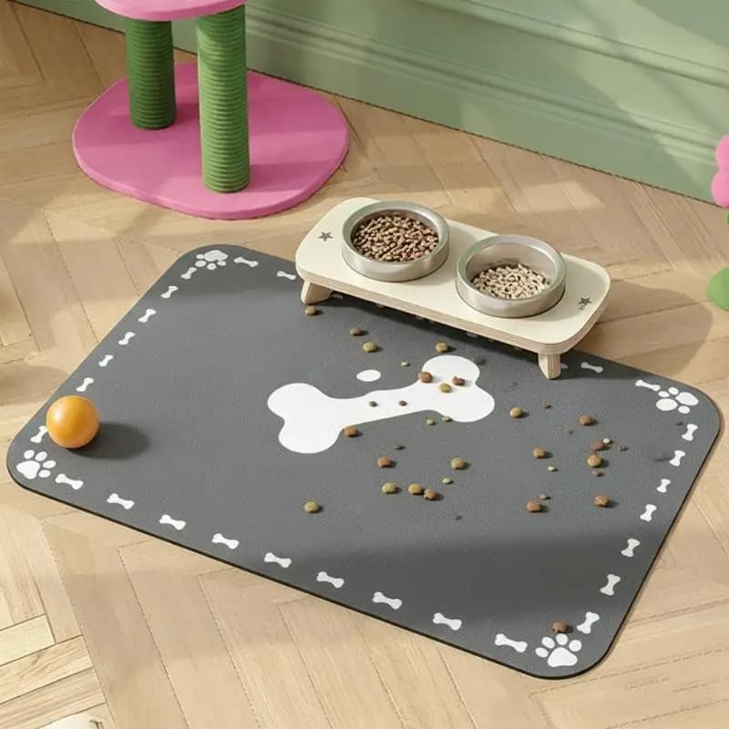 Diatomaceous Mud Pet Bowl Mat for Food and Water Super Absorbent Fast Dry Non Slip Waterproof Dog Cat Placemat 1pc