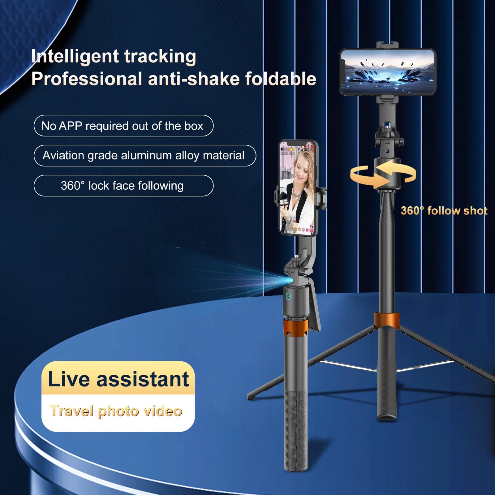 Monopiede fotografico portatile Desiontal Q13 per selfie stick portatile per smartphone