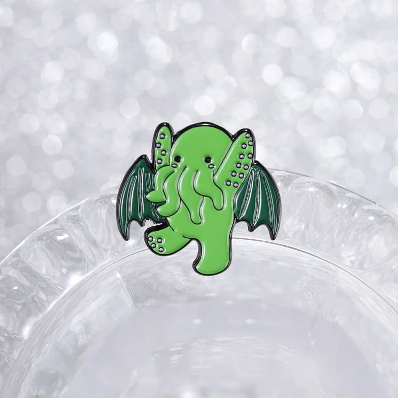 Animal Brooches Cartoon Q-version Cthulhu Tentacle Metal Badges Small Gifts Wholesale Hat Pins for Caps Backpack Pin Brooch Cap