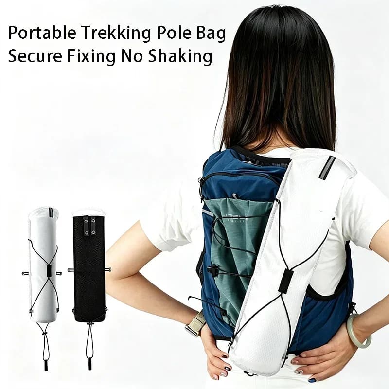 Trekking Pole Storage Bag Outdoor Portable Foldable Hiking Stick Carry Pouch Waterproof Walking Staff Sleeve Camping Trail