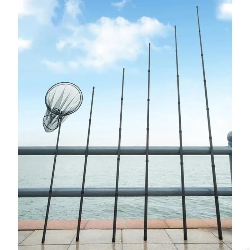 Manico telescopico per rete da pesca lunga. Manico telescopico per accessori da pesca