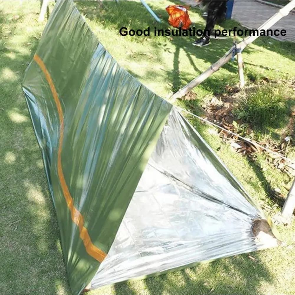 Tenda di emergenza per riparo all'aperto coperta termica portatile tenda di emergenza salvavita per il pronto soccorso in campeggio