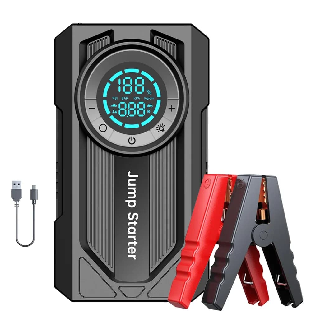 12V Car Battery Jump Starter 2000A 1000A 800A Jump Start Battery For Up To 8.0L Gas And 6.0L Diesel Engine Portable Car Charger