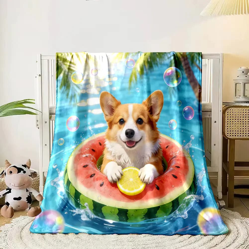Animali nella piscina Coperta calda morbida e soffice per bambini e adulti Divano letto Coperta da tiro Viaggio all'aperto Campeggio RV Multi dimensioni