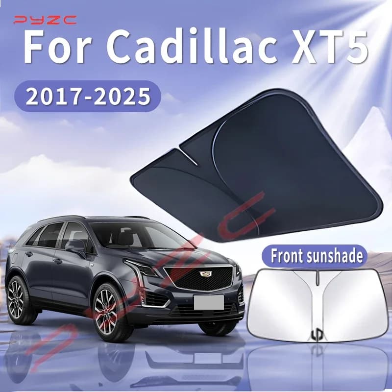 Parasole Pieghevole per Auto Cadillac XT5 2017~2025 2018, Protezione Termica per Parabrezza Anteriore, Accessori Auto Estivi