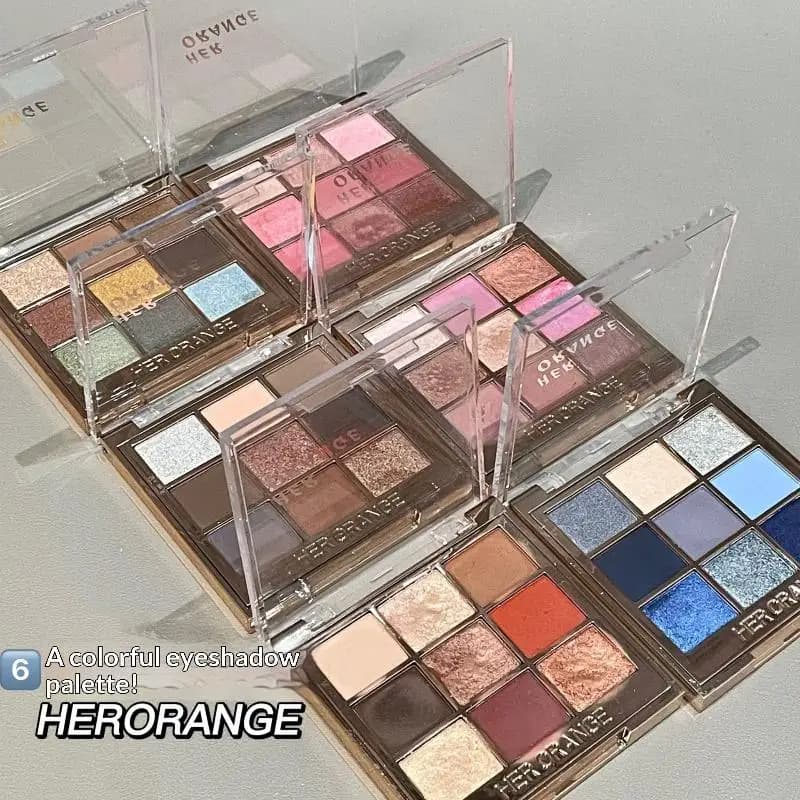 Palette di ombretti in 9 colori, colore grigio freddo, fine e a lunga durata, facile da applicare, trucco opaco e lucido per cosmetici da donna