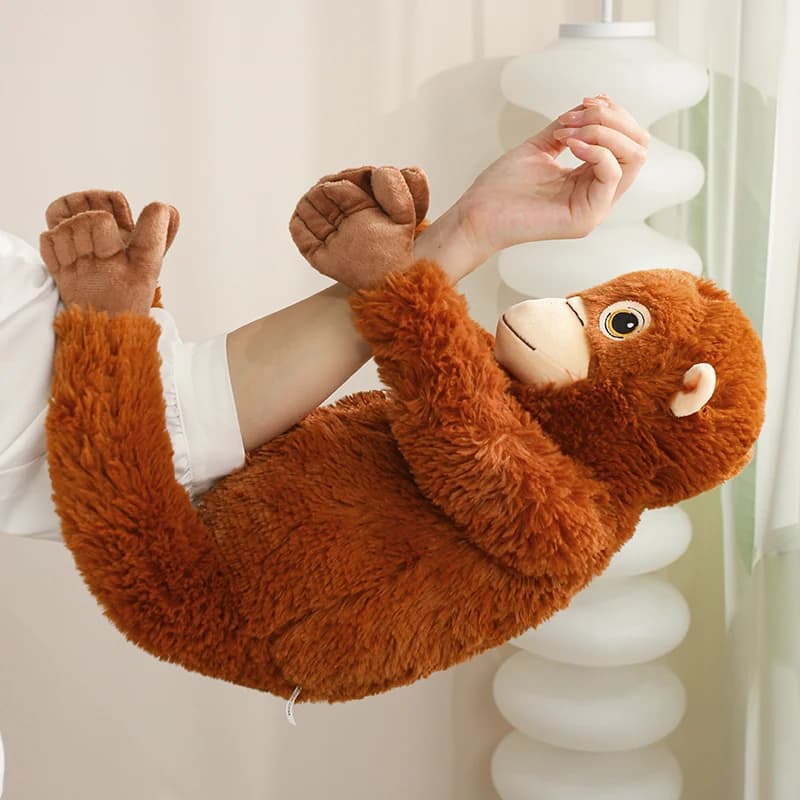 1pc Divertente Orangutan Giocattoli di Peluche Super Morbido Peluche Scimmia Animali Giocattoli di Peluche Carino Orangutan Zaino Shouldbag Bambola Regalo Creativo