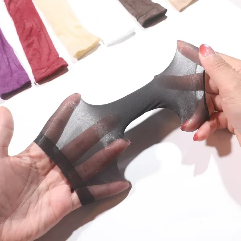 Guaina per pene in seta lucida ultra sottile senza cuciture, per uomo, con perizoma a 640 aghi, copri-pene maschile, per masturbazione