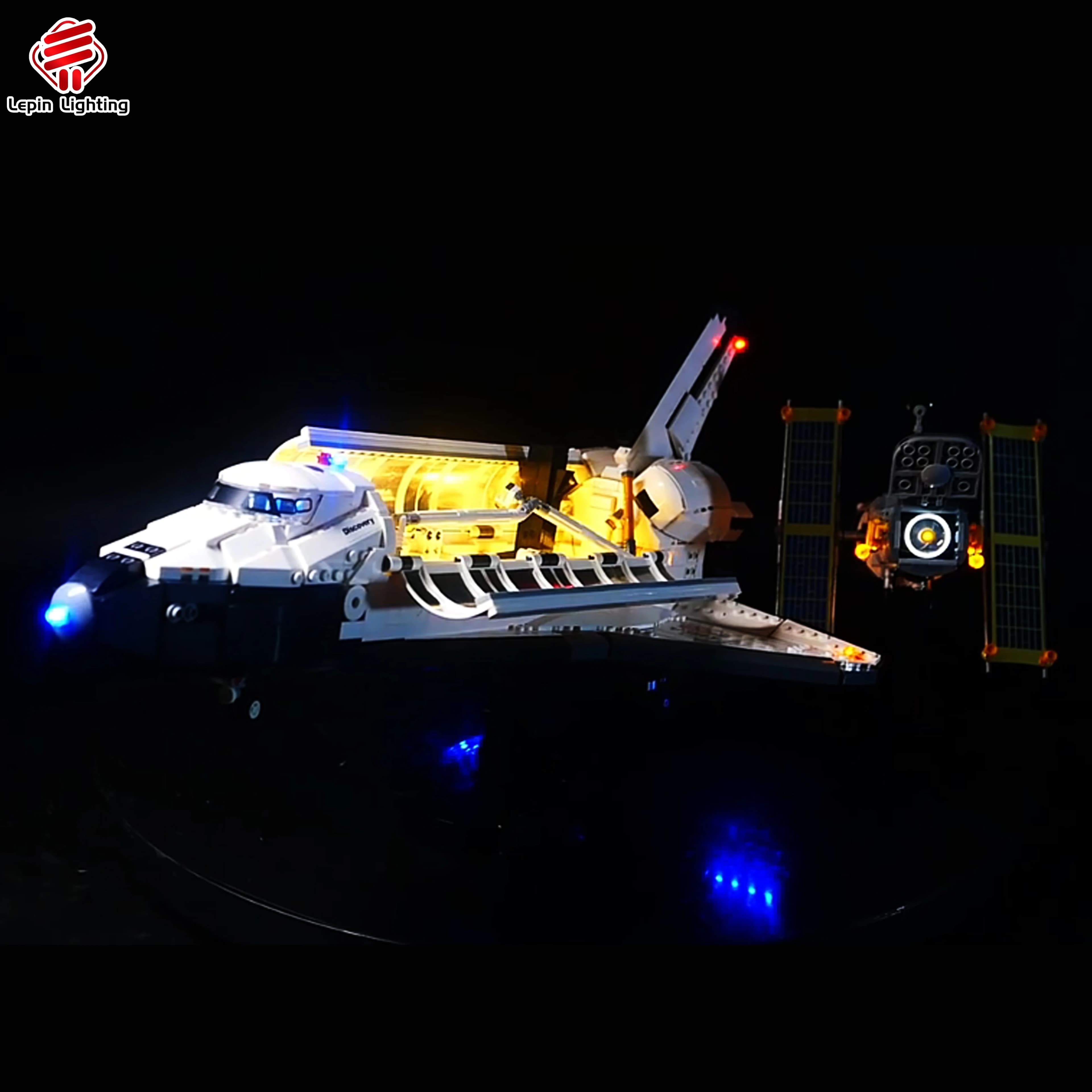 Kit di illuminazione a LED compatibile con il set di luci decorative modello di blocchi di navetta spaziale orbitale 10283 (solo luci)