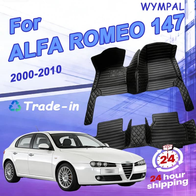 Tappetini per Auto ALFA ROMEO 147 dal 2000 al 2010, Accessori Personalizzati, Tappeti Auto su Misura