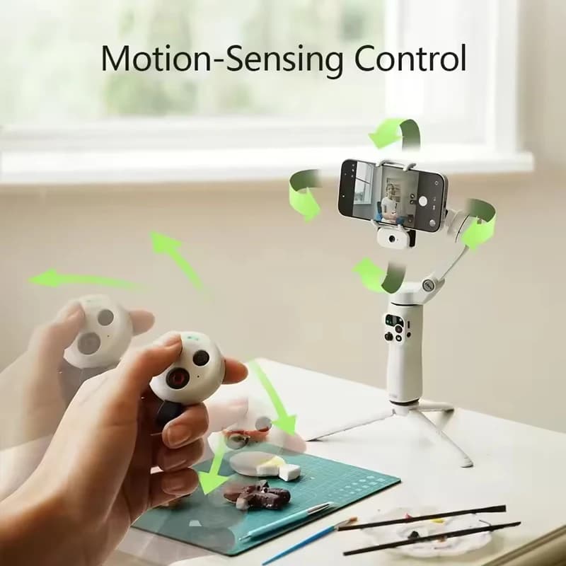ZHIYUN Smooth Q5 Ultra Gimbal Stabilizer with AI Tracking Motion Detection Wireless Remote Control for iPhone Android Vlog Live