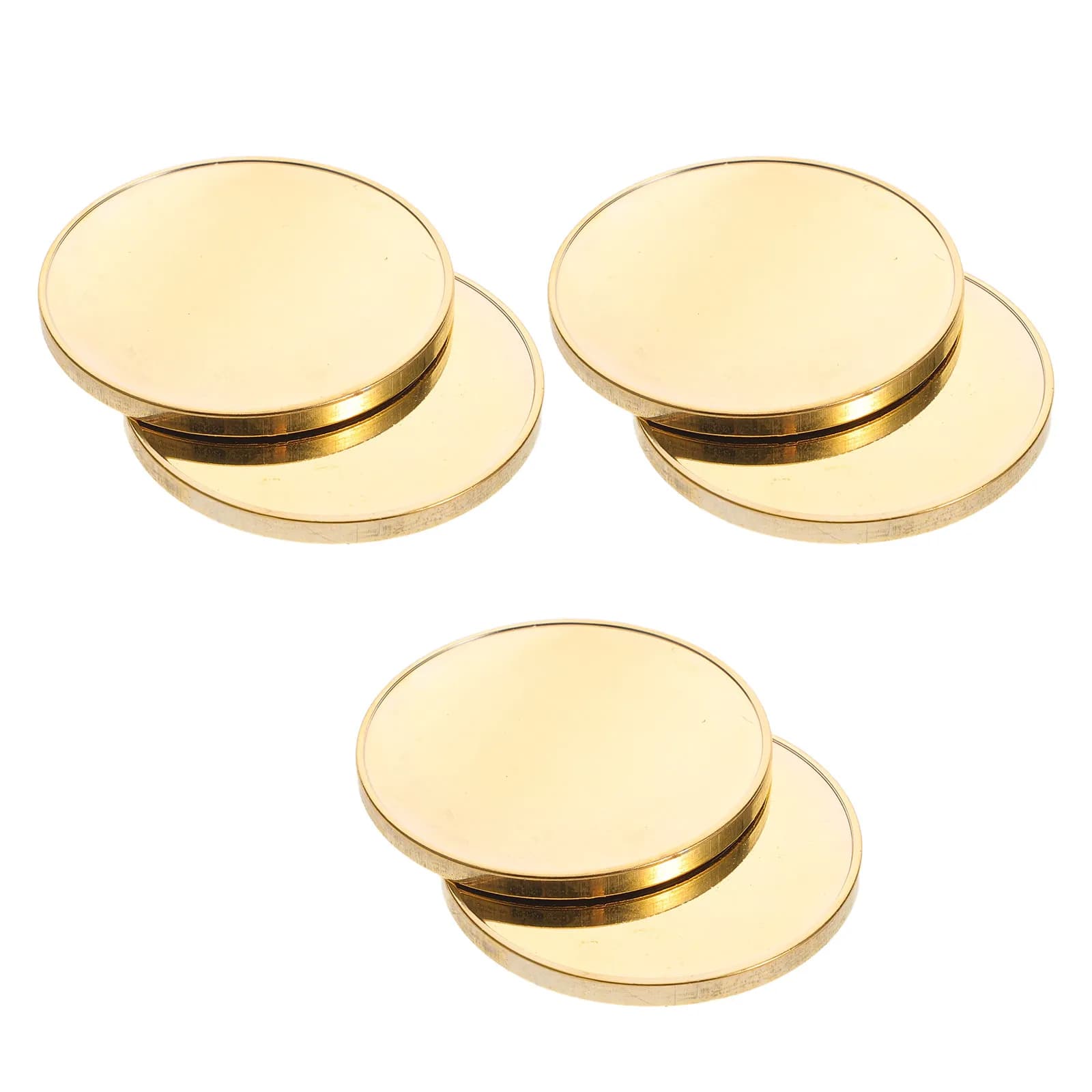 6Pcs Laser Engravable Metal Blanks 1.73 Inch Round Blank Coin for Engraving DIY Craft Jewelry Making Stamping Etching Custom