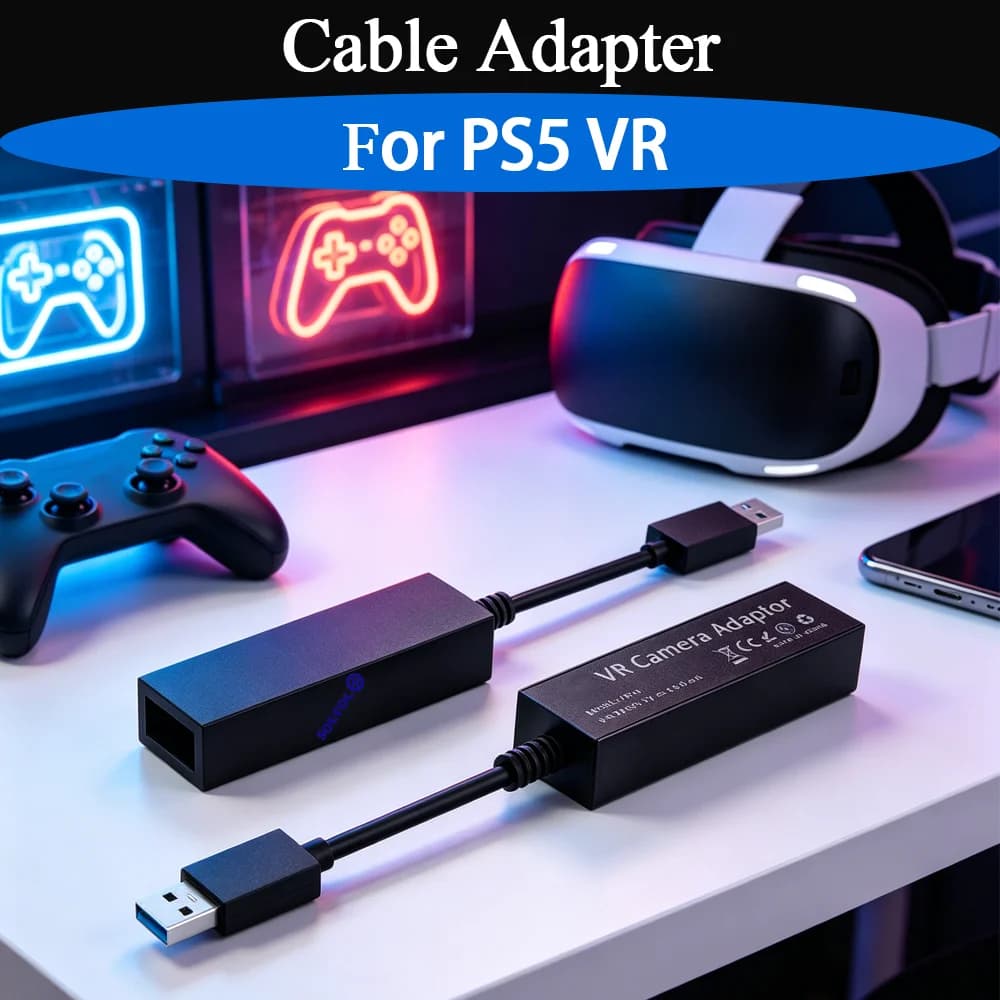 Nuovo Adattatore Cavo per PS5 VR, da Mini Maschio a Femmina, per Conversione Fotocamera PS5 VR, Compatibile con PS5 PS4 VR, Accessori per PS5