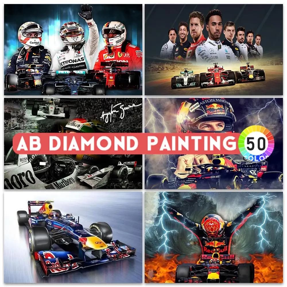 AB pittura diamante fai da te Max Racing Get Away strass diamante ricamo F1 trapano completo diamante mosaico kit punto croce