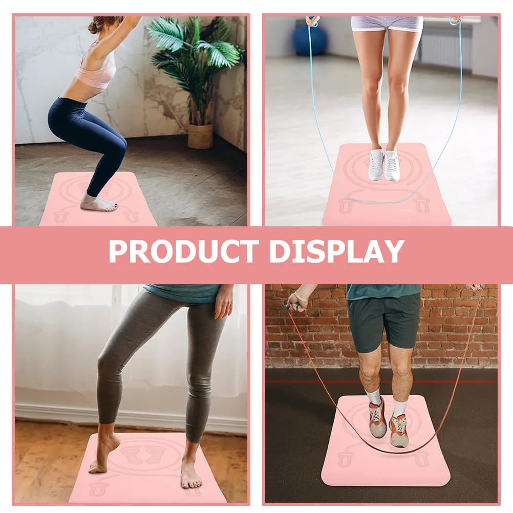 Anti Slip Thick Tpe Jump Rope Mat Portable Soundproof Yoga Pilates Fitness Training Workout Mat Quiet Skipping Pad
