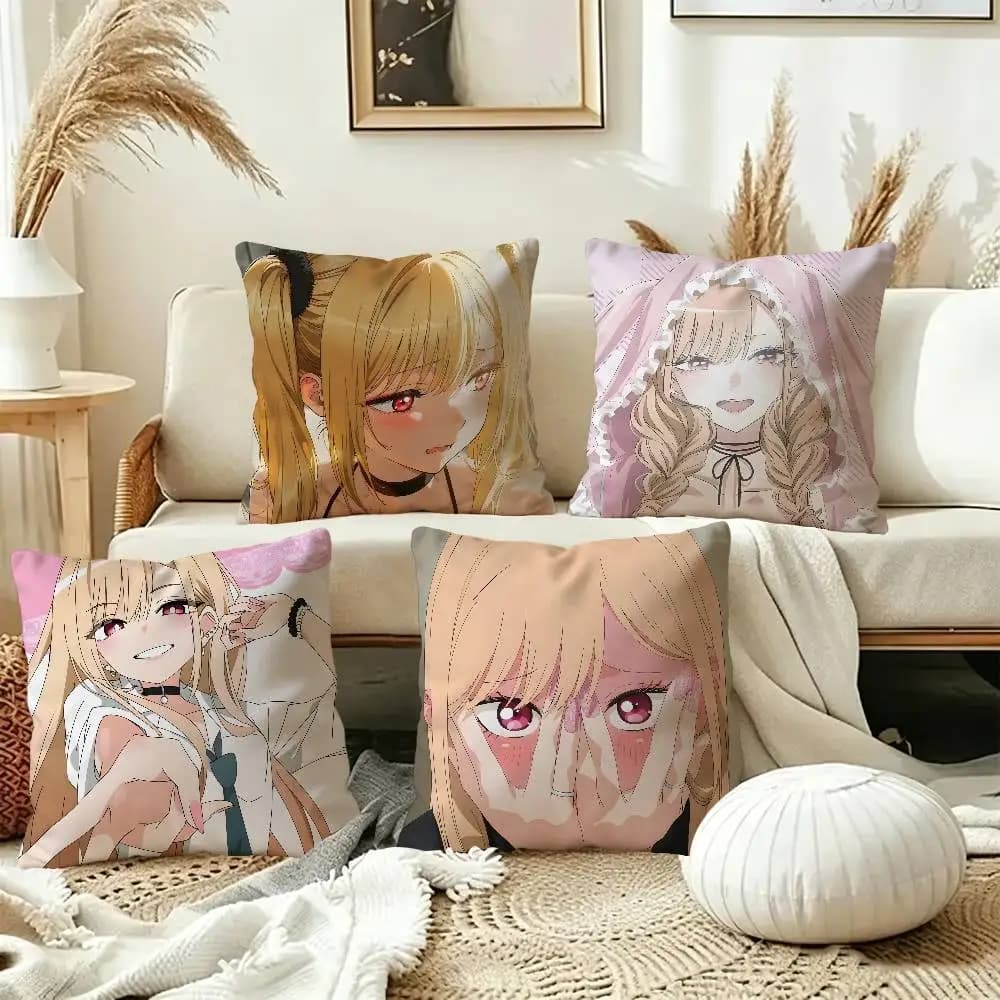 Anime My Dress Up Darling Pillow Anime Pillow Sofa Bed Head Pillow Cover Cushion Cover 45x45 cm Fashion
