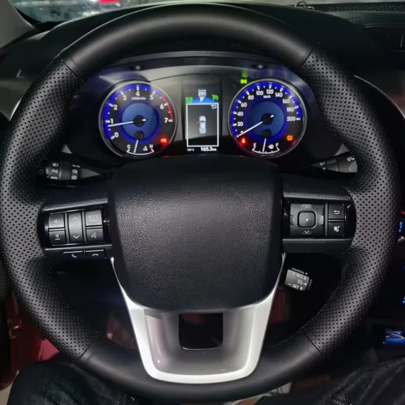 Black Artificial Leather Cover for Toyota Fortuner 2015-2019 and Hilux 2016- 2019