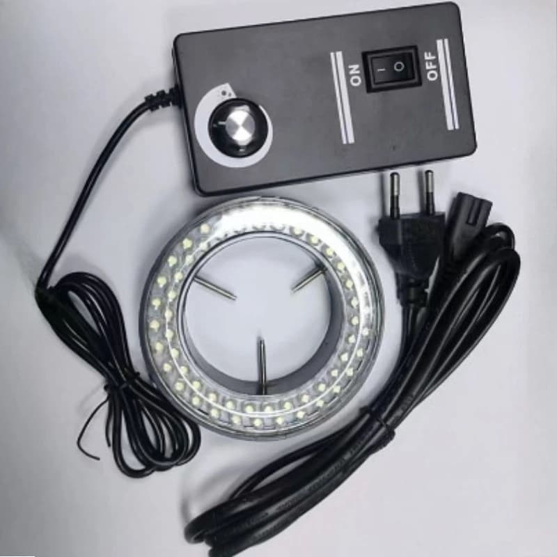 Illuminatore LED Regolabile 110V-220V per Microscopio, Lampada LED per Industria, Stereo, Trinoculare, Videocamera, Lente Microscopio