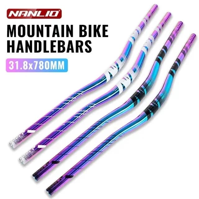 Manubrio per bicicletta MTB Maniglia per bicicletta ultraleggera in lega di alluminio da 31,8 * 780 mm, grande maniglia Yan, volante abbagliante
