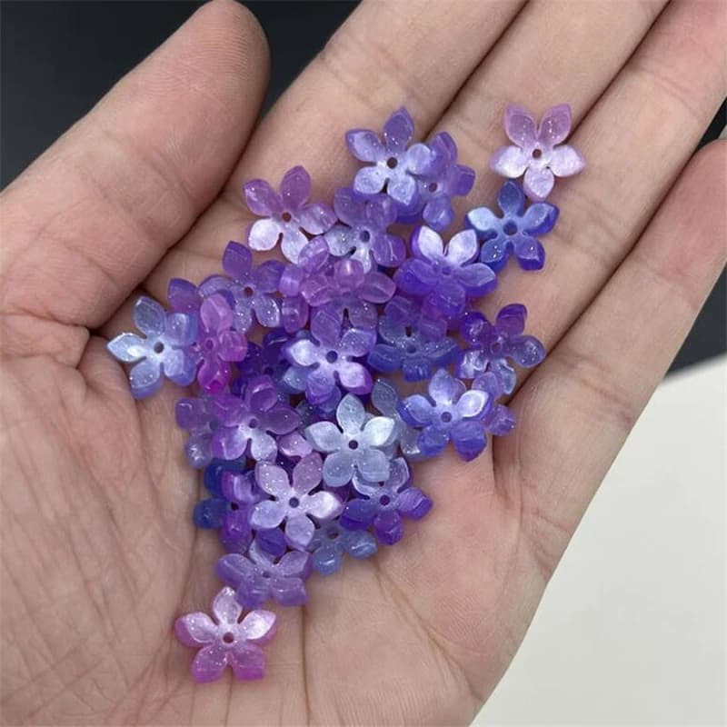20 Pezzi Nuovo 13 MILLIMETRI Perline Fiore Cap Acido Acetico Acrilico Perline Del Distanziatore Connettori di Fascino Fai Da Te Capelli Creazione di Gioielli Accessori In Resina