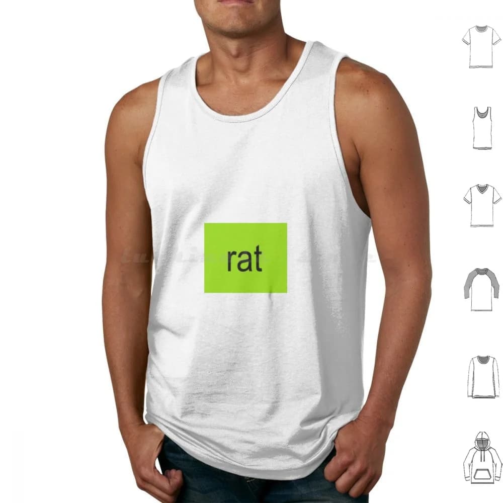 Rat Not Brat Charli Xcx Album Cover Sticker Tank Tops Print Cotton Brat Charli Charli Xcx Music Pop Culture Club Classics