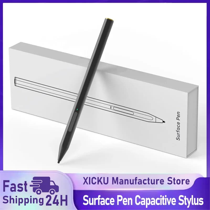 Penna stilo per Microsoft Surface 4096 Gomma con sensibilità alla pressione Pulsante laterale compatibile con Surface Pro 11/10/9/8/7/7+/6/5