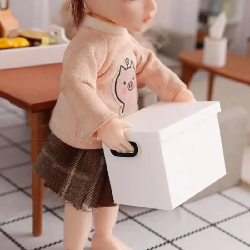 New Offer: Set of 3 Doll House Ornaments, Mini Colored Boxes with Decoration Cover and Modelling