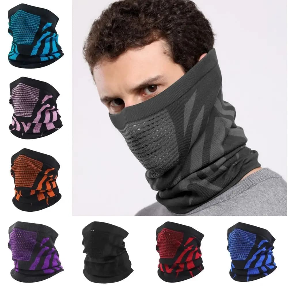 Nuova maschera da sci calda invernale per bici moto mezza maschera traspirante sciarpa corsa escursionismo maschera da ciclismo unisex
