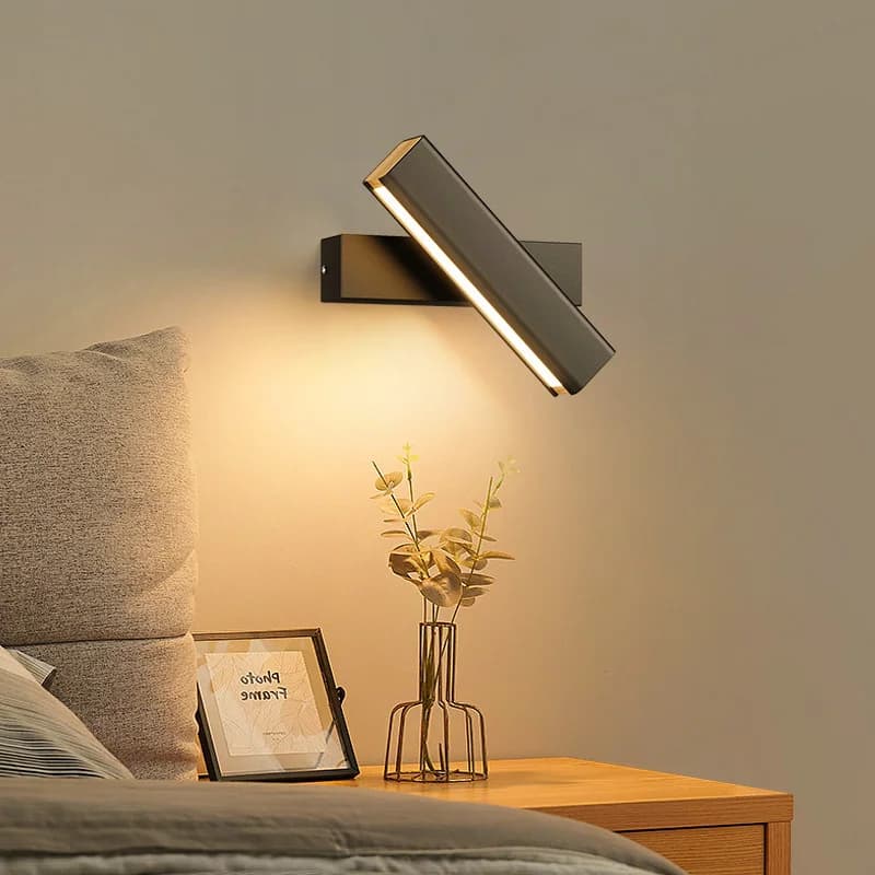 Modern LED Wall Sconce 350° Rotatable Wall Lamp for Living Room Bedroom Bedside Corridor Hallway Stairs Indoor Lighting Fixture
