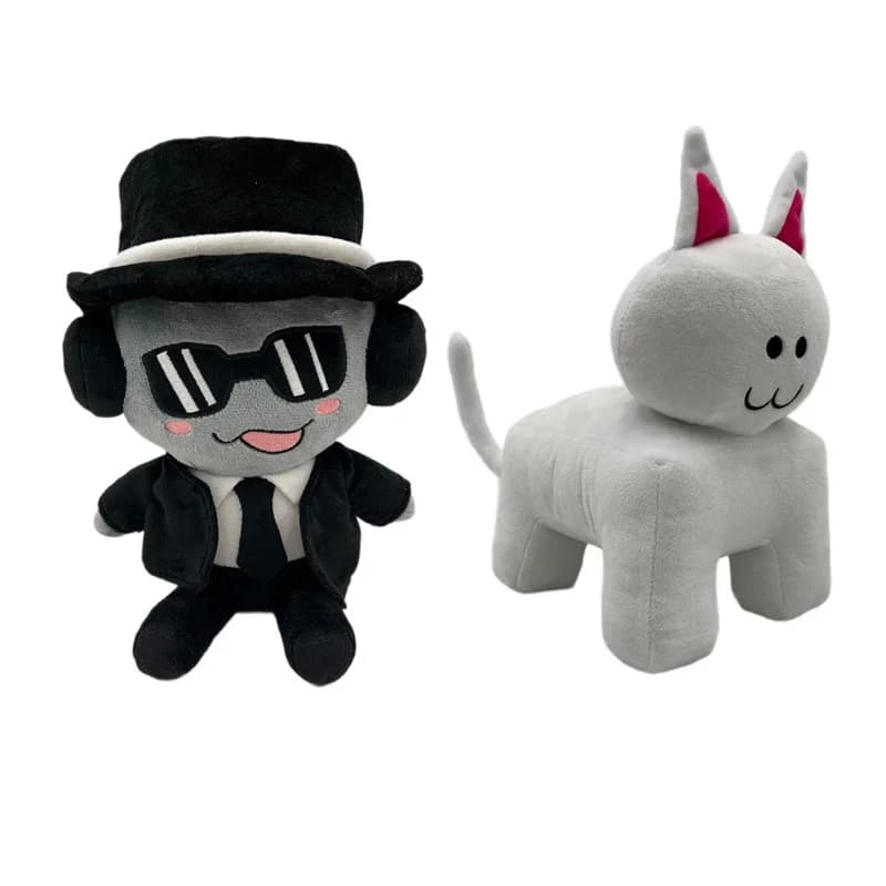 Large Size Funny Game Anime Two-Time Forsaken Chance Two Time Plush Toy Lovely Animal Red Ear Cat Tail Plushie Stuffed Doll Gift