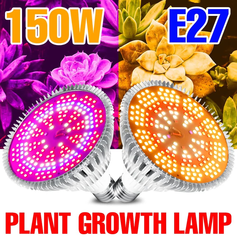 E27 LED Cultiva Lampadina E14 Full Spectrum Plant Lamp Flower Seeds for Indoor Plant Lights for Hydroponic Growing for Vegetable Growth Box