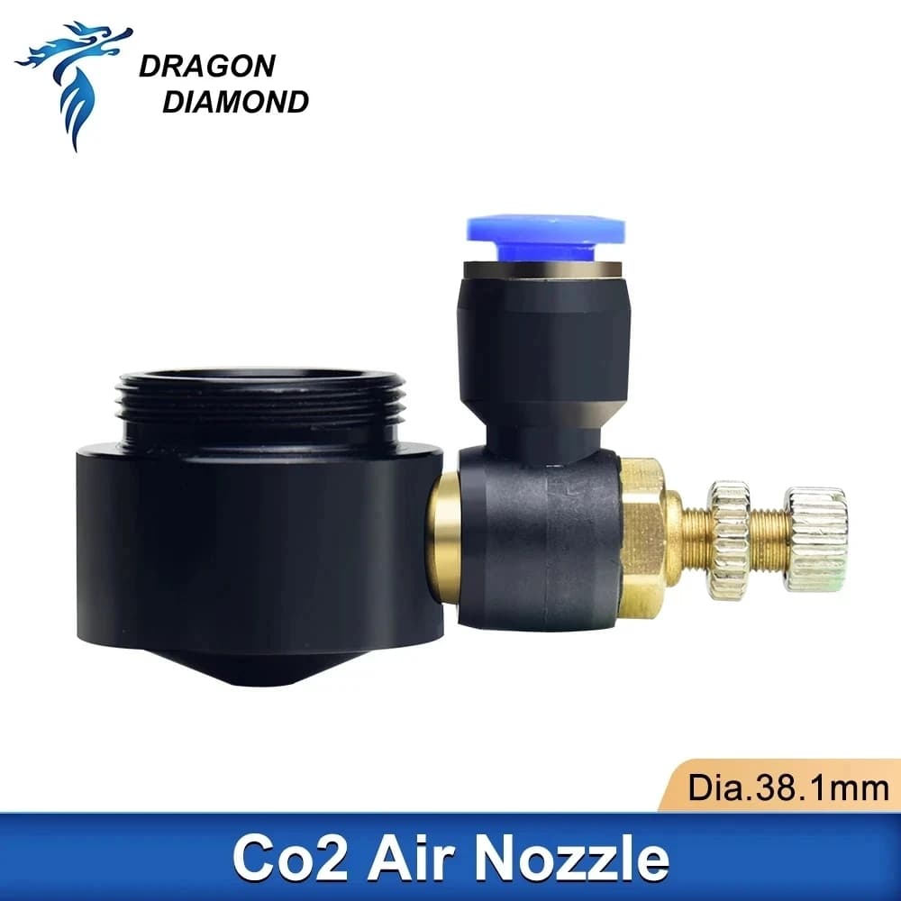 Air nozzle Co2 Dia.20 FL38.1mm Laser lens connection for laser head Short nozzle Co2 for laser cutting machine