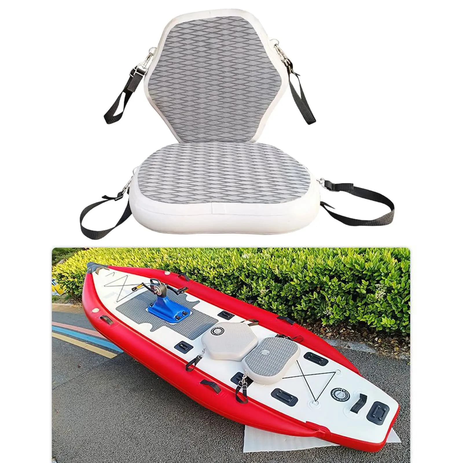 Sedile per Kayak con Supporto per la Schiena, Sedia Ergonomica Gonfiabile per Paddle Board, Accessorio in PVC per Barche a Remi